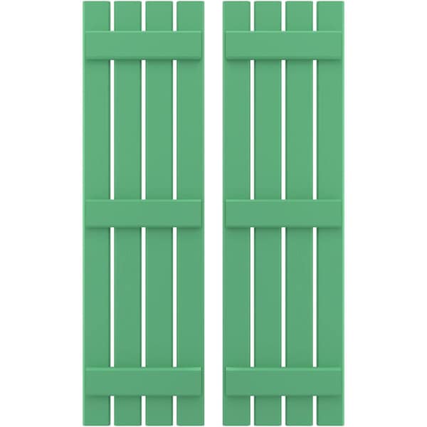 Ekena Millwork Americraft 4-Board, 3 Batten Exterior Real Wood Spaced Board-n-Batten Shutters, ARW401SB415X67LPH, PR ARW401SB415X67LPH - main